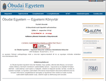 Tablet Screenshot of lib.uni-obuda.hu