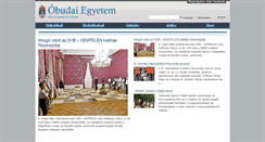 Desktop Screenshot of news.uni-obuda.hu